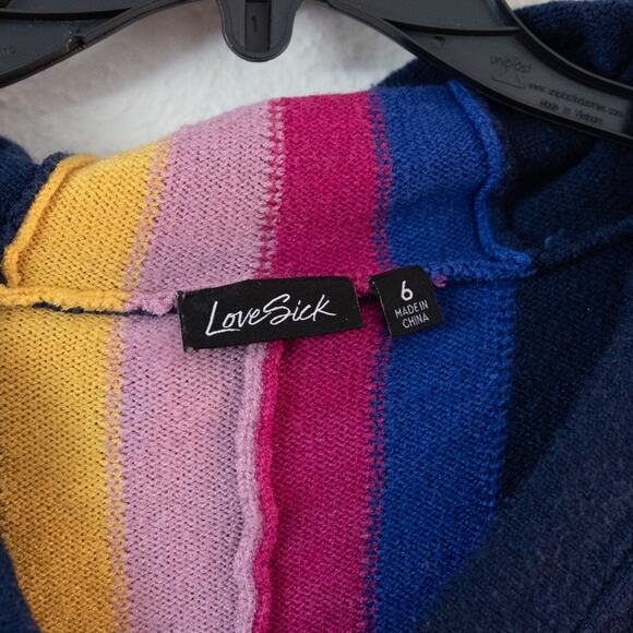 Love Sick Rainbow Knit Sweater Torrid Zip Up - Picture 3 of 5